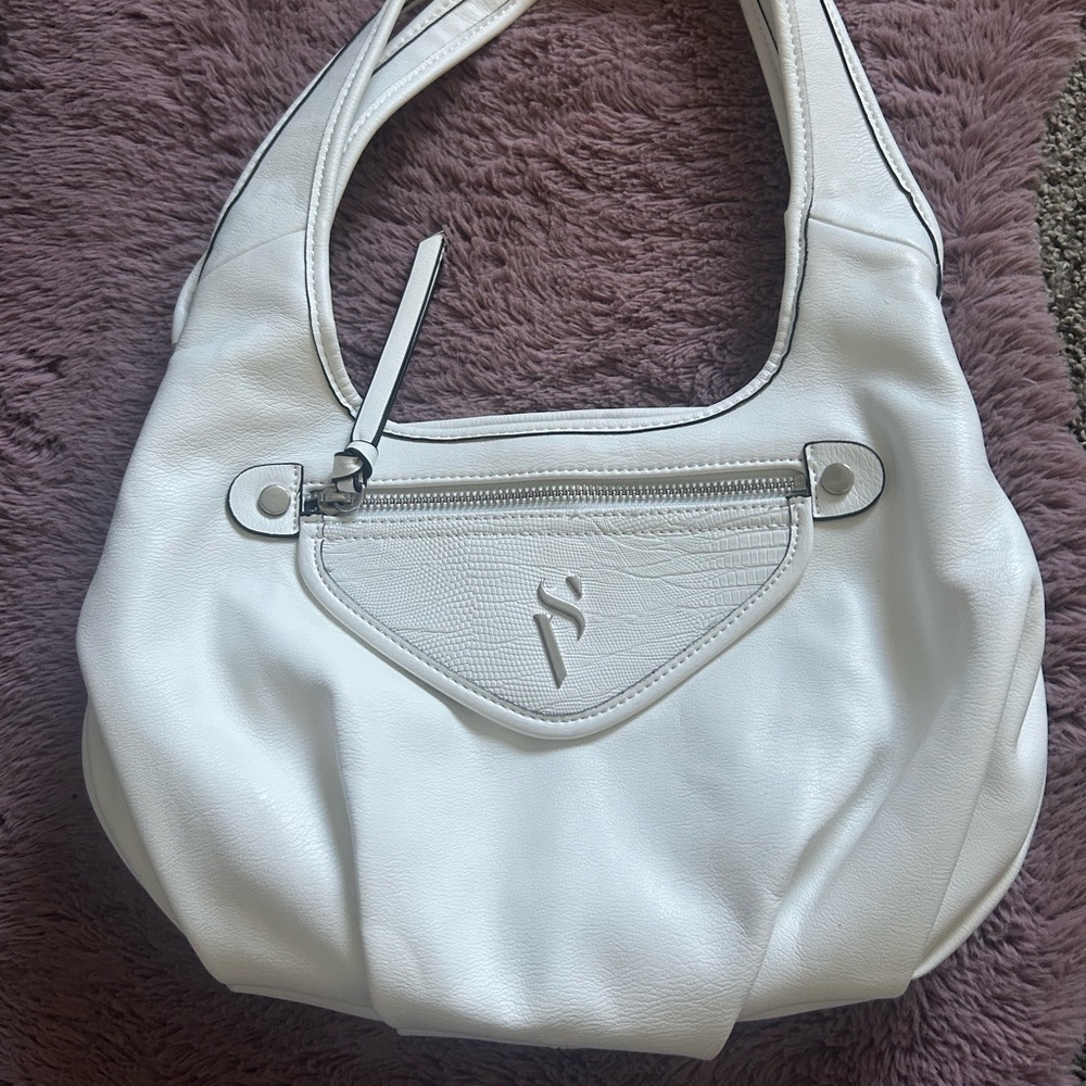 White Leather Shoulder Bag